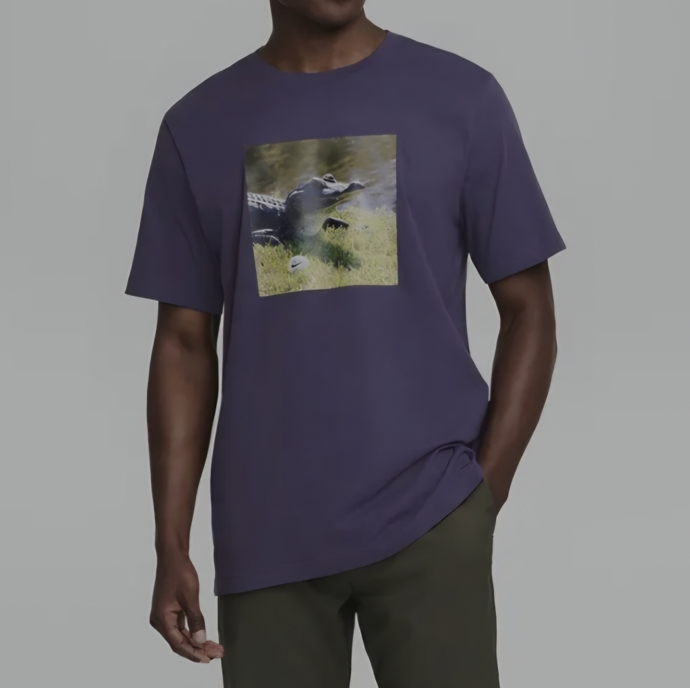 Nike Golf Play It As It Lies Purple T-Shirt Size XL Gator New HJ0657-573